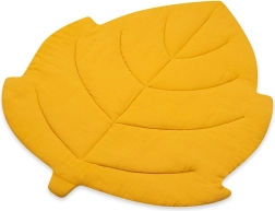 Muslīna rotaļu paklājiņš New Baby Leaf mint – Sinepju krāsā