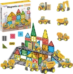 Woopie Magnetic Construction Set with Construction Vehicles