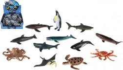 Plastmasas jūras radības 8–10 cm, dažādu veidu mikss kastītē