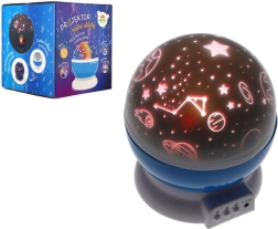 Debesu projekcijas projektors ar baterijām un USB, plastmasa, 14 × 11 cm