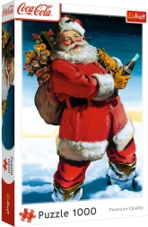 Puzle 1000 TREFL Coca‑Cola Santa sniegā