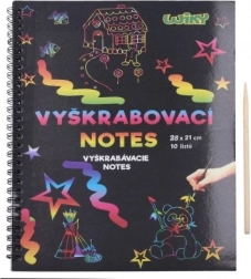 Krāsojamais skrāpējamais blociņš krāsains 28x21, 10 lapas