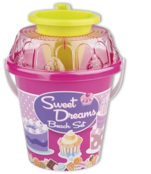 Androni vidēja izmēra smilšu komplekts ar piltuvi – Rozā