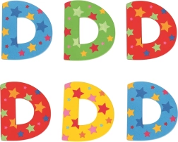 Bigjigs Toys koka burts D ar zvaigznītēm