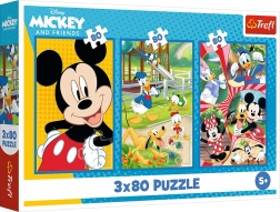 Puzzle 3x80 – MICKEY MOUSE Team by Trefl