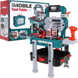 Bērnu darba sols 2-in-1 – koferītis un statīvs – Zils