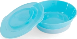 Twistshake bļoda zilā krāsā ar vāciņu un pretslīdi