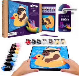 Okto Kapibara radošais komplekts – gleznošana ar masu pēc skaitļiem 29 × 29 cm