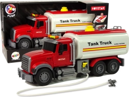 Cisternas kravas auto ar skaņām un gaismām, sarkani balts