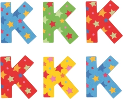 Bigjigs Toys koka burts K ar zvaigznītēm