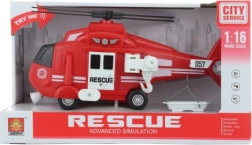 Ugunsdzēsēju helikopters ar baterijām ar gaismu un skaņu