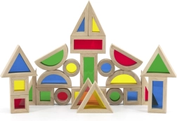 Viga krāsainu koka klucīšu komplekts