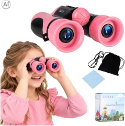 Children's Binoculars 8x21 with Case, Pink