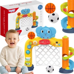 Woopie baby interactive 2-in-1 sports center – soccer goal and basketball hoop with elephant