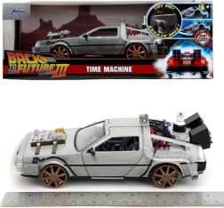 DeLorean Atpakaļ nākotnē III 1:24 metāla modelis ar atveramām durvīm Jada Toys