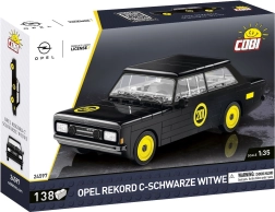 Cobi Opel Rekord C "Schwarze Witwe" (melnā atraitne) 1:35 – automašīnas modeļa būvkomplekts