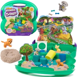 Kinetic Sand Diggin’ Dog Park pārnēsājams komplekts ar smiltīm un sunīšiem