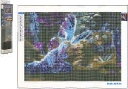 Dimanta gleznošana NORIMPEX – tauriņu feja 30 × 40 cm