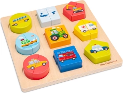 Koka ieliekamā puzle - transportlīdzekļi