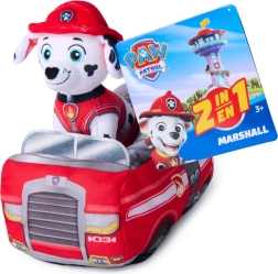 Ķepu patruļa Maršals 2v1 plīša rotaļlieta ar ugunsdzēsēju auto 22 cm