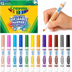 Set of washable drawing markers – 12 colors