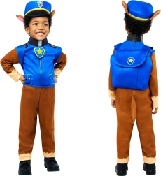 Bērnu kostīms CHASE no PAW PATROL karnevālam 93–99 cm (2–3 gadi)