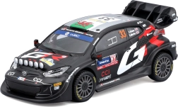 Metāla modelis Bburago 1:43 Toyota GR Yaris Rally1 Hybrid numurs 33 Evans dāvanas kastītē