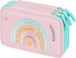 Skolas trīsstāvu penālis BAAGL Varavīksne rozā