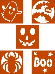 Halloween Stencil Set - 5 Pieces