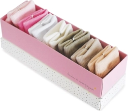 Doudou dāvanu zeķu komplekts meitenītei 0–6 mēneši, 7 pāri
