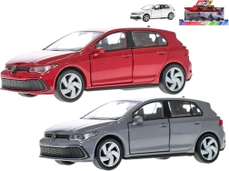 Metāla automašīnas modelis Volkswagen Golf 8 GTI ar atvilkšanas mehānismu