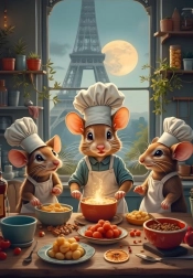 Puzzle Little Chefs from Paris 1000 Pieces BLUEBIRD