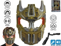 Yellow TransforMACHINES mask with voice changer, lights and sounds