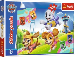 Puzle 100 detaļas ar spīdumiem PAW PATROL – mirdzošie kucēni Trefl