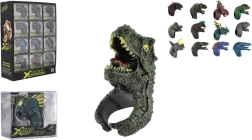 Regulējams bērnu gredzens ar dinozauru, plastmasa, 2 × 4 cm (motīvu mikss)