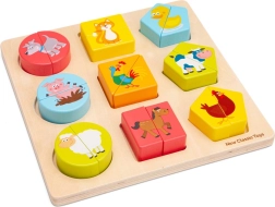 Koka ieliekamā puzle Figūras un Dzīvnieki