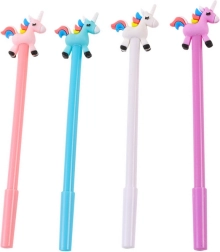 Lodīšu pildspalva ar vienradzi, melna tinte 0,5 mm – krāsu miks