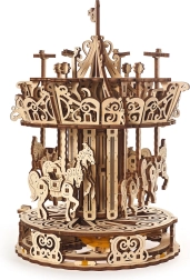 Koka mehāniskais karuselis UGEARS 3D puzle