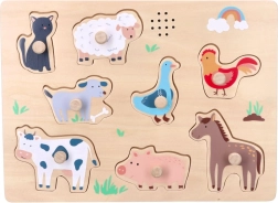 Skaņas koka puzle – ferma