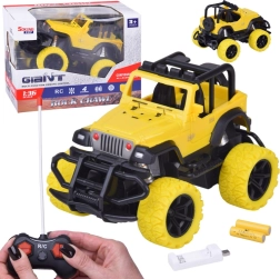 RC bezceļu auto 1:36 ar LED, gumijas riepām un tālvadību