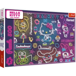 Puzzle 500 Neon HELLO KITTY Trefl