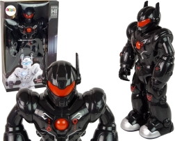 Interaktīvs melns robots ar gaismām un skaņām