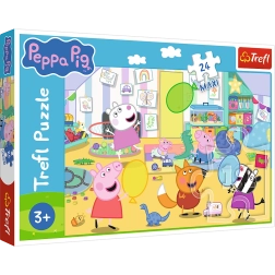Puzle 24 maxi – skaistā Peppa – Jautrā cūciņa Peppa no Trefl