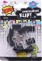 Kancelejas klipsi 10 gab., 19 mm
