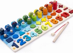 Wooden fishing game – learning to count