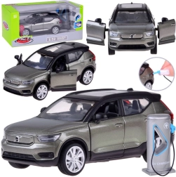 Metāla elektriskā krosovera Volvo XC40 modelis ar gaismas un skaņas funkcijām