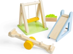 Bigjigs Toys koka āra rotaļlaukums leļļu namiņam