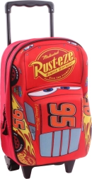 Bērnu 3D mugursoma uz riteņiem Disney Pixar Cars Piston Cup 38 cm