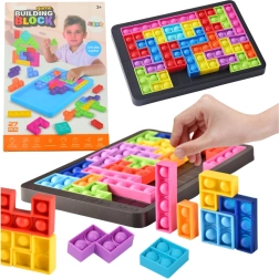 Tetris Pop It 3-in-1 – krāsaina sensorā loģiskā spēle, 27 detaļas