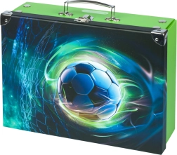 Saliekamais skolas koferītis ar futbola bumbu Baagl